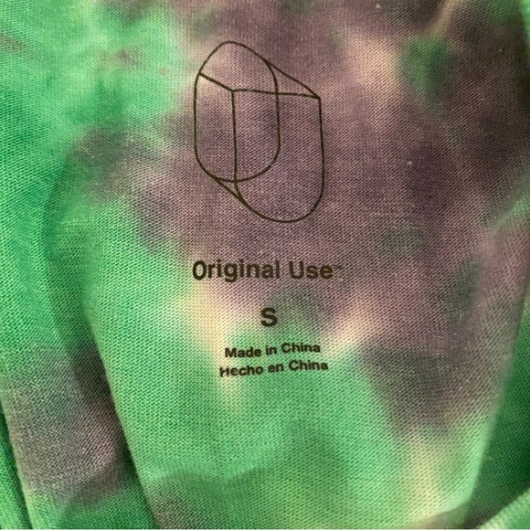 Original Use Small Green Purple Tie Dye Short Sleeve T-Shirt - Picture 7 of 11